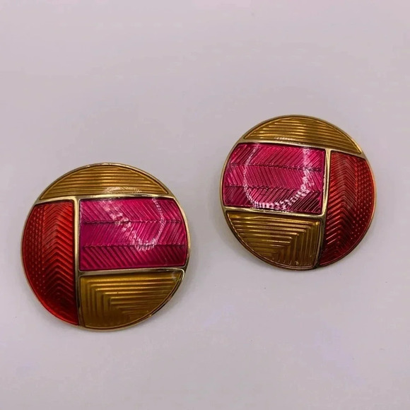 🖤Vintage  colour block earrings/052224-ER0010 - Picture 1 of 5